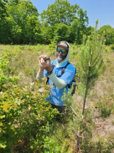 Sean Sterrett in the field